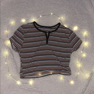 Striped crop top